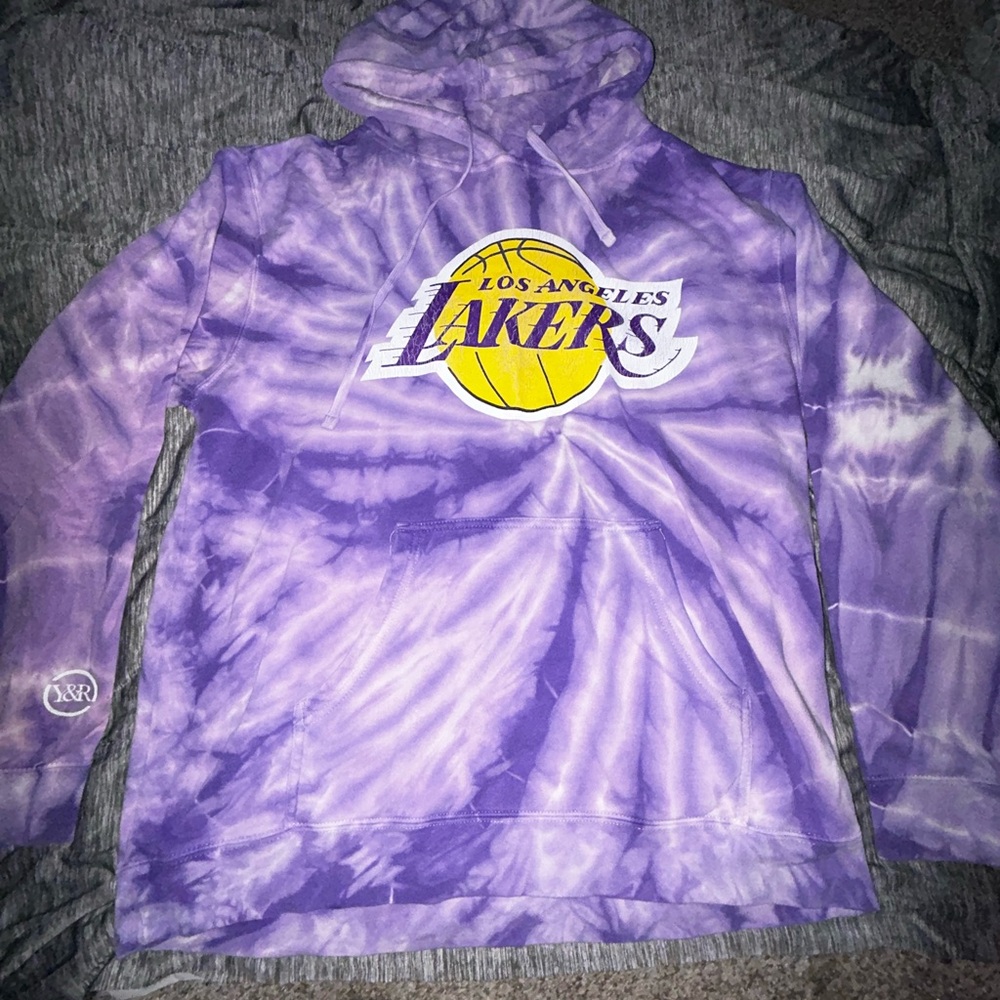 Los Angeles Lakers Purple Tie-Dye Hoodie